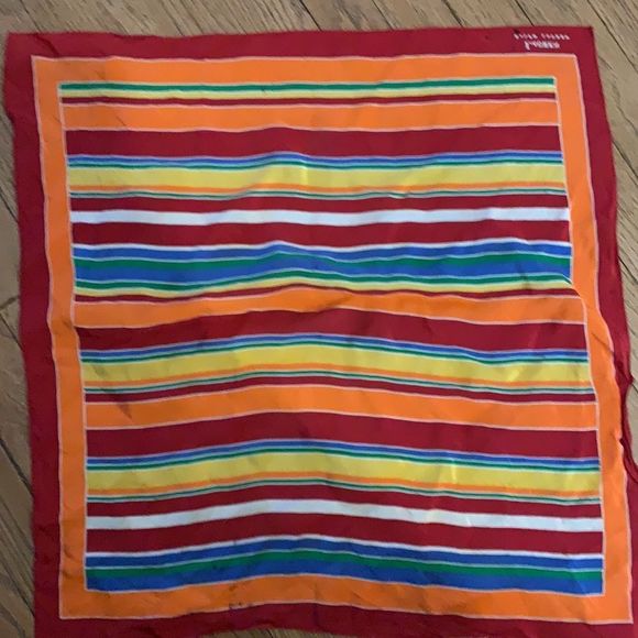 VINTAGE lot of fun colourful scarves, silk etc - Picture 3 of 10